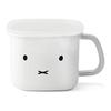 Fuji Enamel Miffy Face Ovenable Square Stock Pot Miso Pot White
