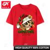 Retro Christmas Vibes Skeleton Skull Santa Hat Xmas Pajamas TShirts Aesthetic T Shirts Unisexs All Cotton Crewneck Tee Shirts