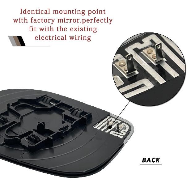 Right Passenger Side Mirror Glass Replacement For 2014 2015 2016 2017 HONDA ODYSSEY Mirrors - For HONDA ODYSSEY Side Mirror Glass With Rear Holder