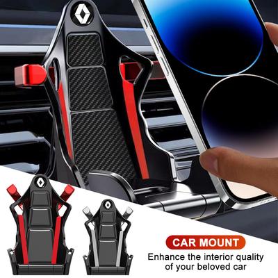 Kształt fotela wyścigowego Uchwyt na telefon samochodowy GPS Uchwyt na kratkę wentylacyjną Stojak Wspornik do Renault Dacia Megane 2 3 4 Twingo Clio Talisman Captur Trafic Kwid