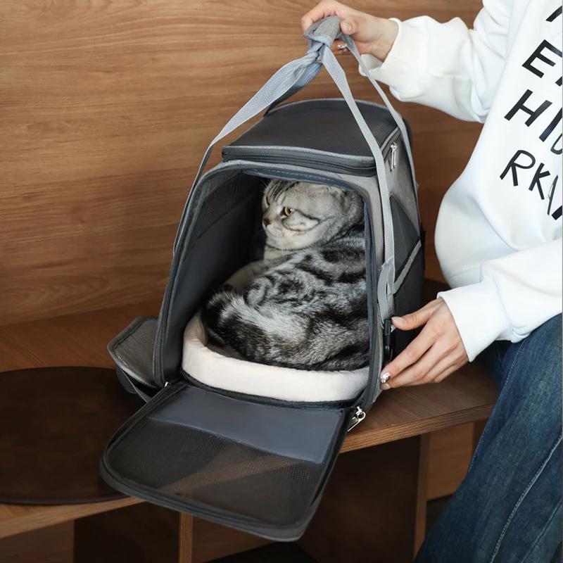 Borse per Gatti Morbide Portatili Trasportino per Cani Borsa Trasportino Traspirante in Rete Pieghevole Borsa a Mano per Gatti Borsa da Viaggio per Animali Borsa da Trasporto