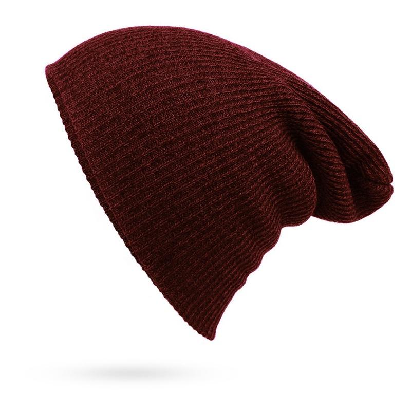 Men Unisex Women Knit Baggy Beanie Winter Hat Ski Slouchy Chic Knitted Cap Skull