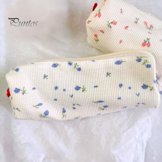 Soft Fabric Pencil Case Cute Floral Case, Mini Cotton Pouch for Pens Pencils Erasers, Lightweight Daily Use Pen Zipper Storage Bag Students,