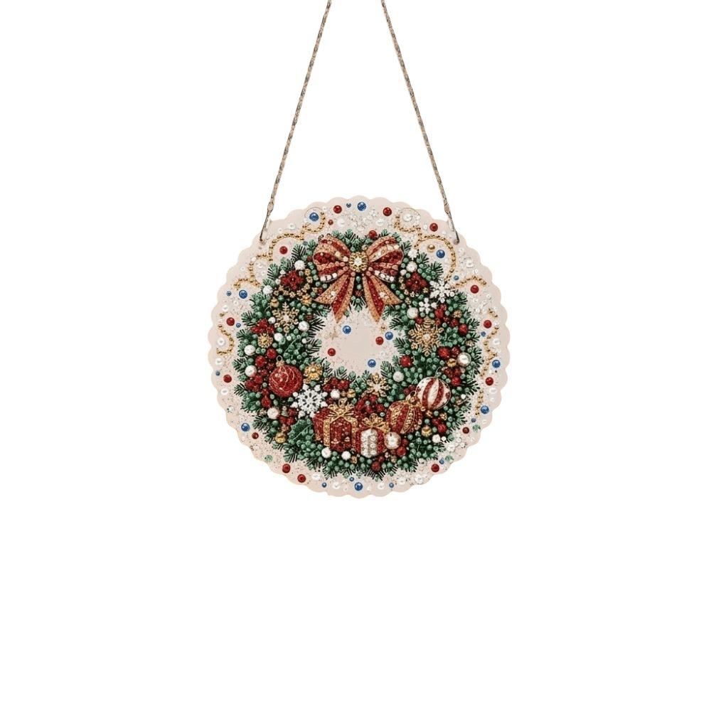 Acrylic Christmas Rhinestone Painting Kit Round Xmas Ornament Kit Wall Decor