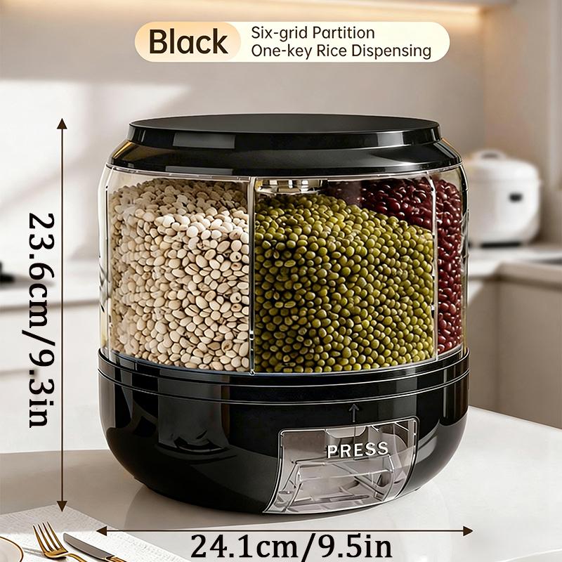 360° Rotating Grain Storage Container with Drawer