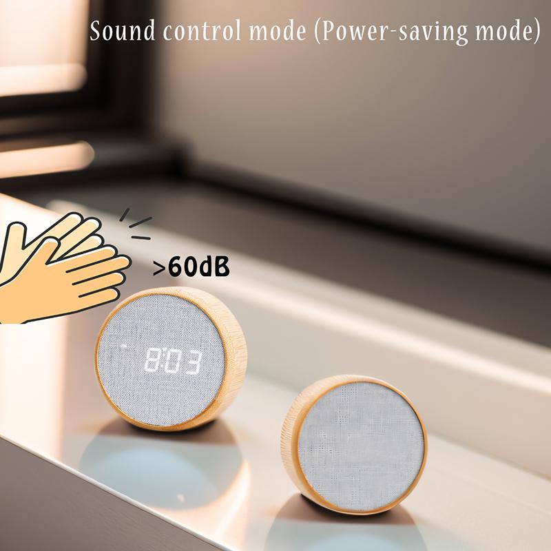 Wooden Digital Alarm Clock Silent Table Clock Modern Home Decoration for Bedroom Office Niditon