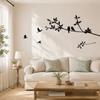 Black Movable Wall Sticker 58x24cm Waterproof Wall Sticker Adhesive Wall Sticker  Living Room Decor