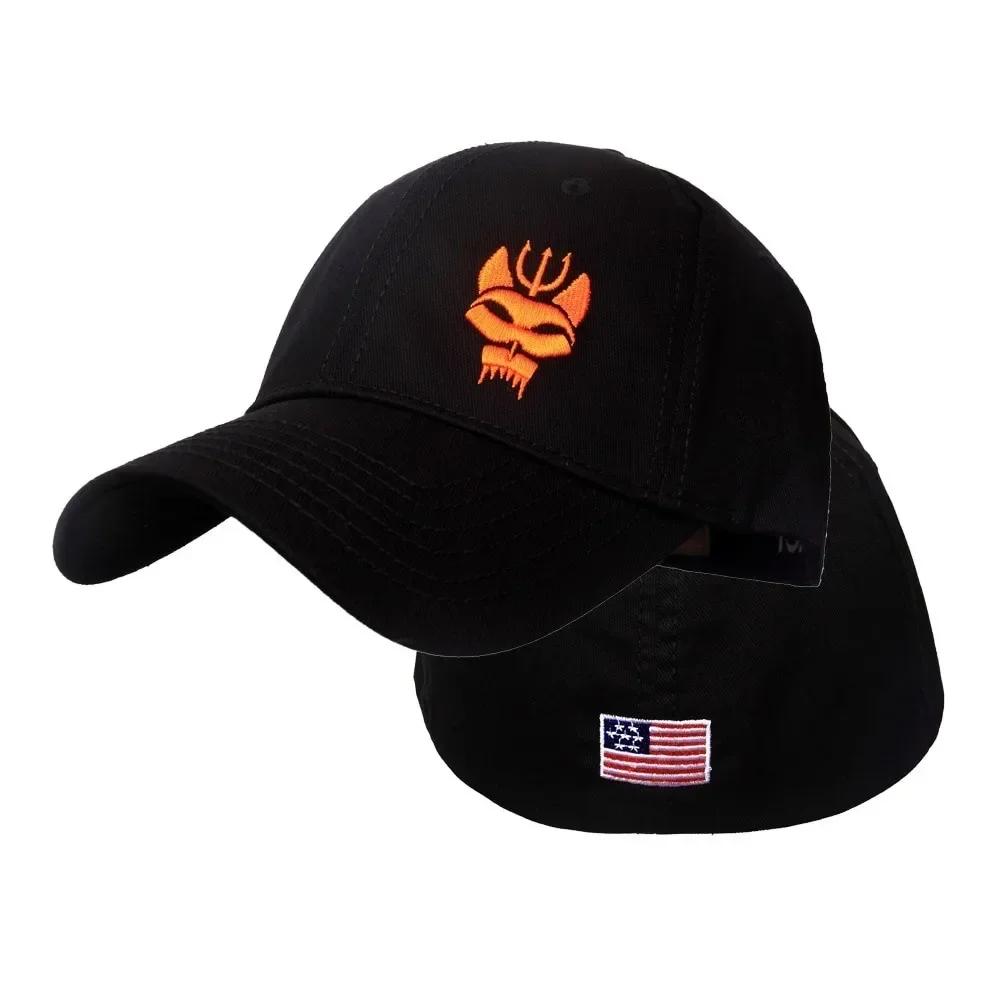 Casquettes de Baseball Tendance Série Seal Team Drapeau National Coton Snapback Fibre Acrylique Chapeau Extensible black
