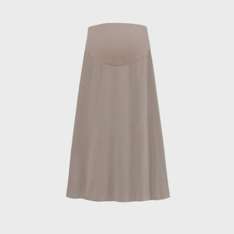 2024 Autumn & Winter Maternity Knitted High-Waist A-Line Skirt
