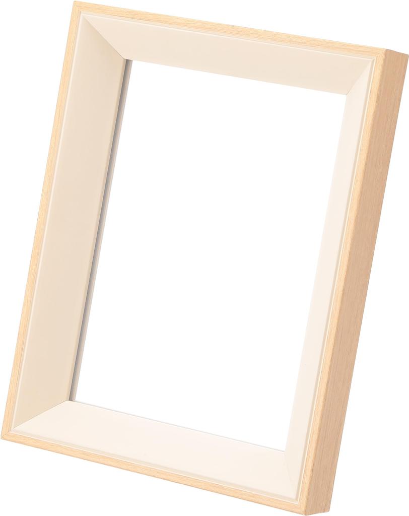 Fuji Boeki Mirror Tabletop Wood Grain Frame Bicolor Shatterproof Tabletop Mirror Compact Width X Depth 3 X Height White Tart 41918 17.5 22.6cm
