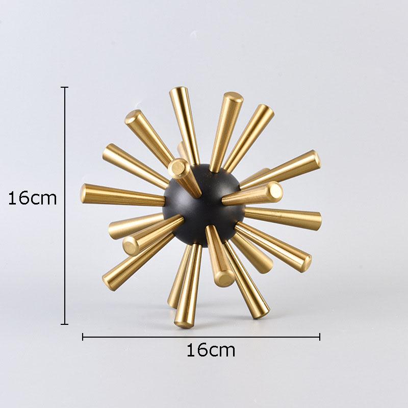 

Creativity Sea Urchin Crafts Desk Ornaments Living Room Decoration Metal Crafts Spiny Ball Sculpture Modern Home Decor Artwork