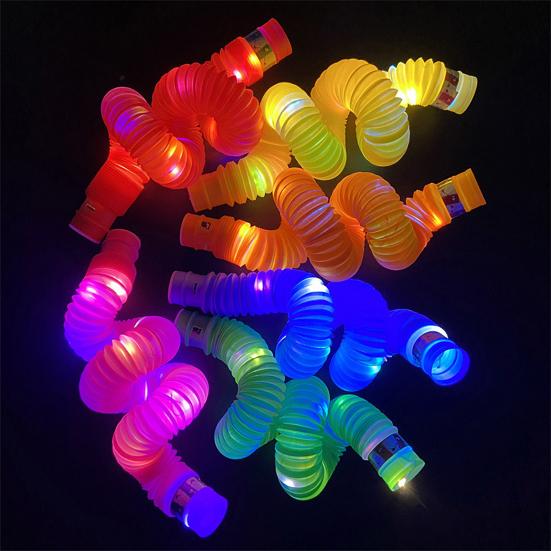 12 Pcs Glow Sticks Party Favors LED Light Up Pop Tubes Kids