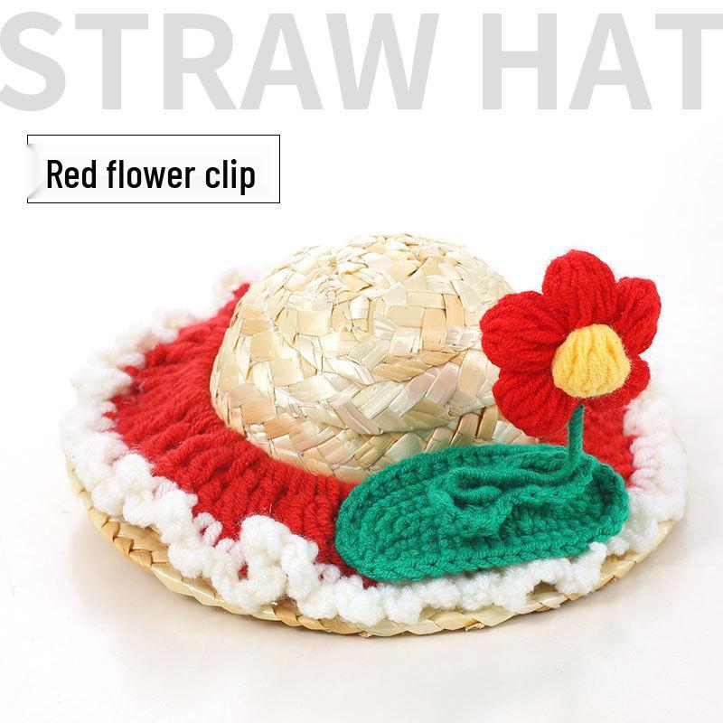 Handmade Woven Straw Hat for Weilai Nomi Robot - Car Interior Decoration for ES6/ES8