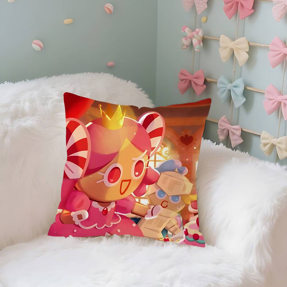 Game CRK Pancake Princess Cookie Button Case Plush Fabric Soft Pillowcase Double Sided Print Cushion Cover Household Gifts