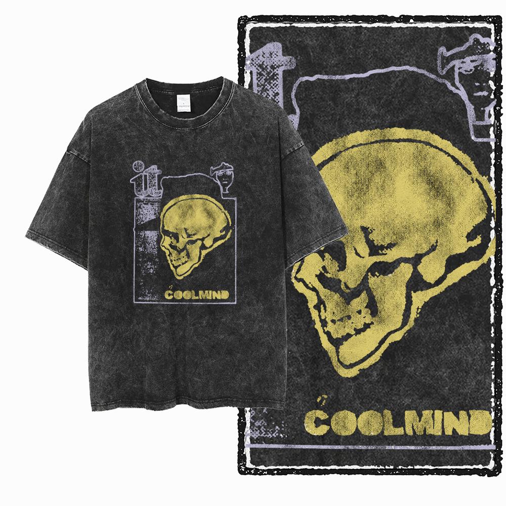 U6 100% Baumwolle Übergröße Acid Washed Cooler Streetwear Print Unisex T-Shirt Vintage Cool Vintage Herren T-Shirt Cooles T-Shirt für Herren