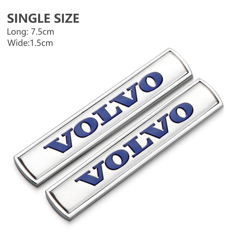 For Volvo Car Accessories 3D Aluminum Emblem Badge Car Stickers Decal For Volvo Xc60 Xc90 V40 V60 S60 V50 V90 S80 C40 XC40 V70 X ari632