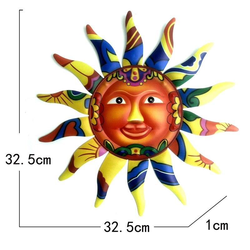 Decorazioni per la Casa Artigianato da Appendere al Muro Decorazioni Murali a Forma di Sole Ornamenti da Giardino Arancione