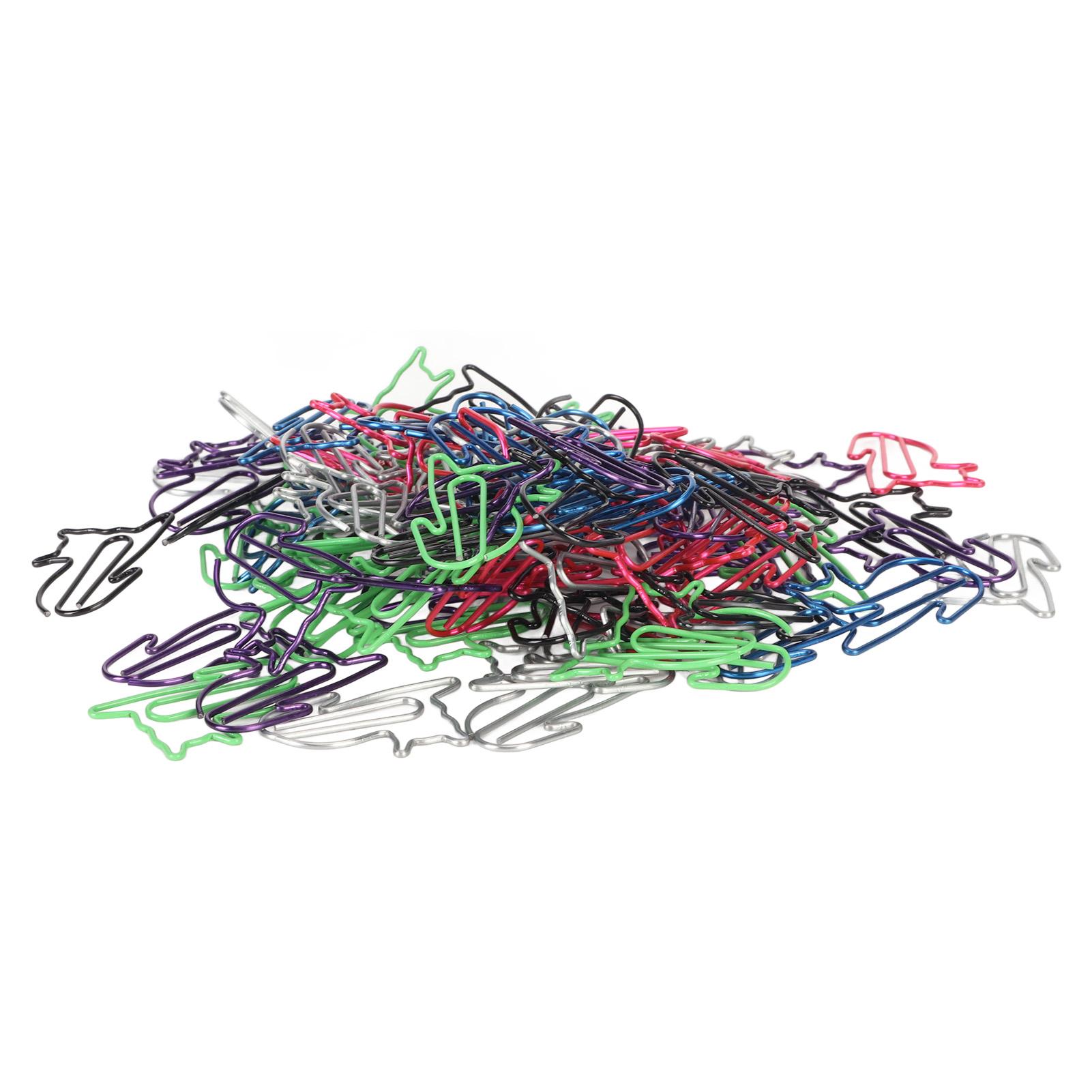 

100 шт. необычные скрепки в стиле животных разных цветов, покрытые проволокой, милые скрепки для домашней школы