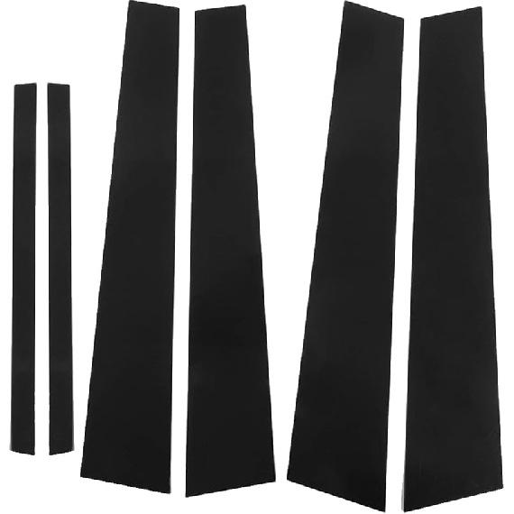 6 Pcs Side Door Window Cover Trim,Glossy Black Pillar Posts Decal Sticker For Civic Sedan 10Th Gen 2016‑
