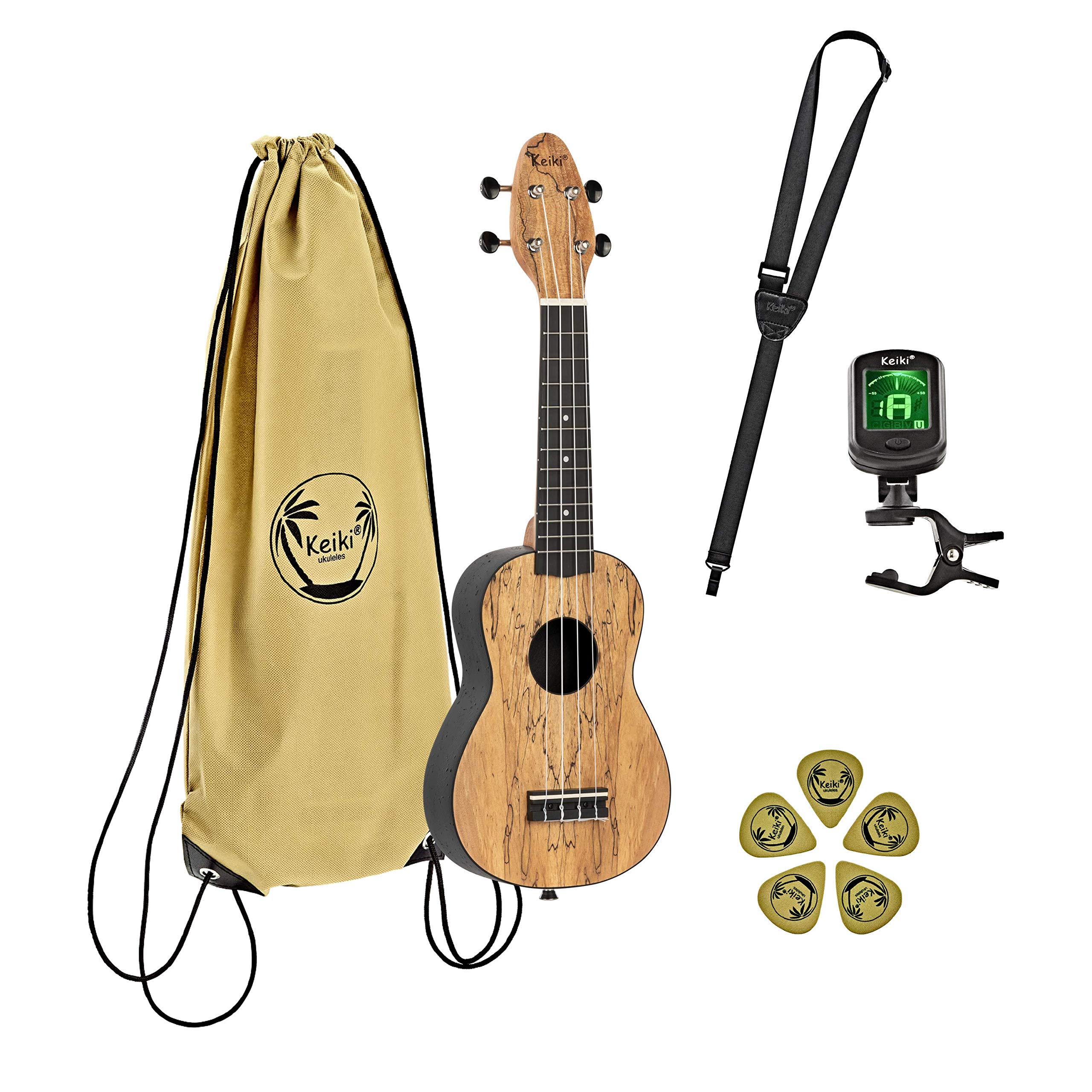 

ORTEGA Ukulele Set Keiki Ukulele Spalted Maple Resin Body Soprano Bag Top/ABS K3-SPM (Tuner/5 Straps/Pick/Special Included) [Spalted Maple]
