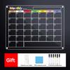 Magnetic Transparent Display Board Message Board Acrylic Weekly and Monthly Plan Board Reusable, Home Business Office Supplies