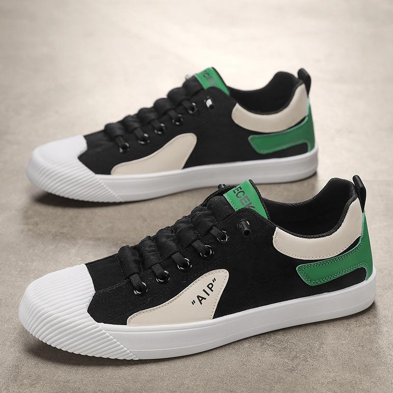 Canvas Elastic Band Foot Shoes Daily Outdoor Breathable Comfortable Flat-Bottomed Sports Men'S Shoes Casual Shoes