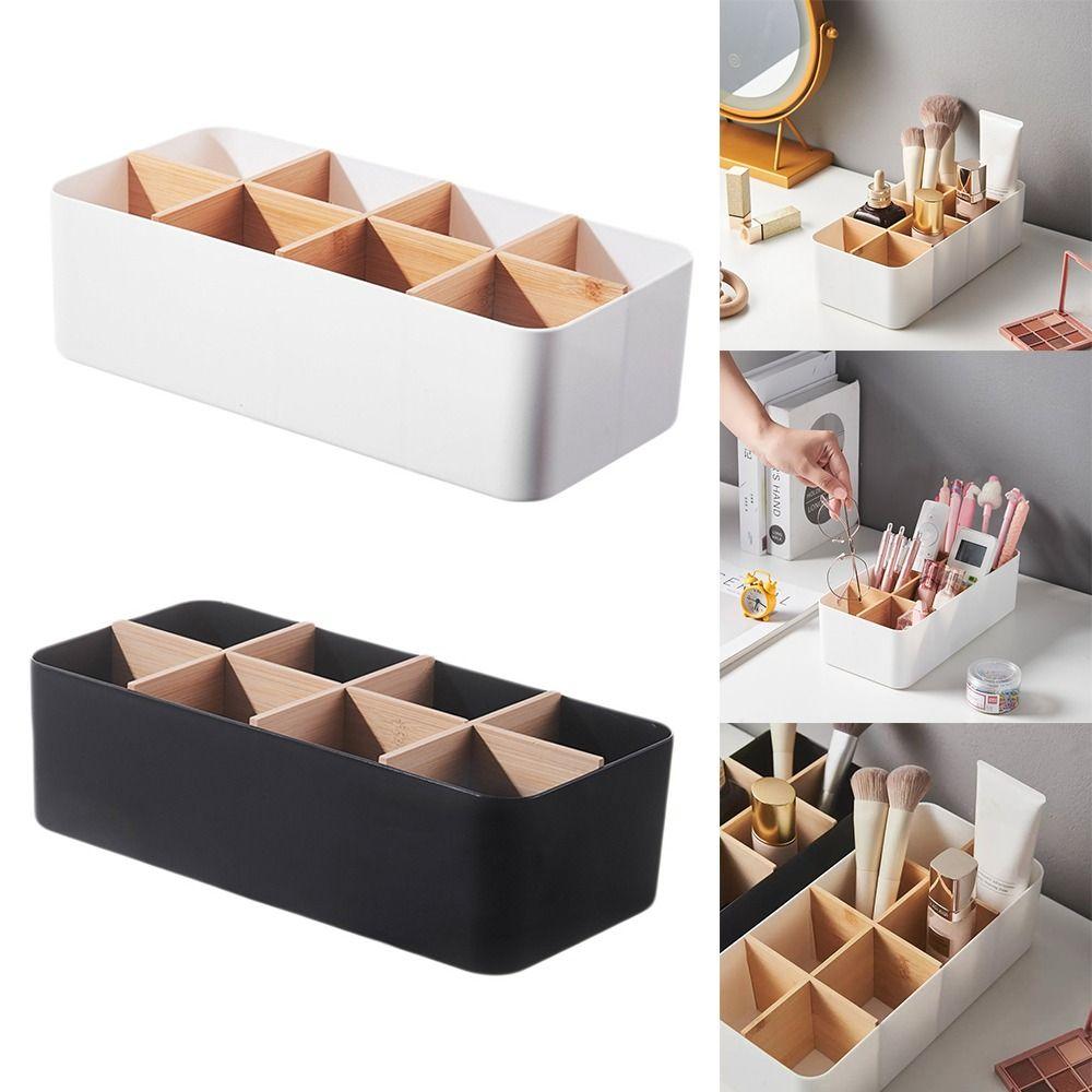 8 Grids Remote Controller Storage Box Cosmetic Storage Living Room Organizer Desktop Storage Box