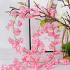 Guirlande de fleurs de cerisier artificielles de 186 cm, guirlande suspendue en soie Sakura pour mariage, jardin, arche, mur, décoration de fête à domicile