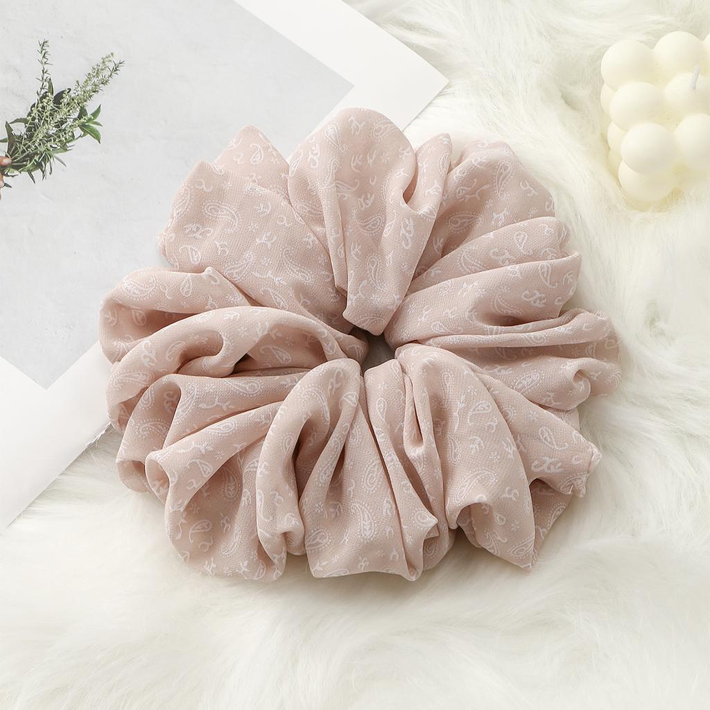 Fashion Muslim Printed Scrunchy Large Premium Oversize Hair Band Malaysia Chiffon Big Size Muslim Hijab Scrunchies