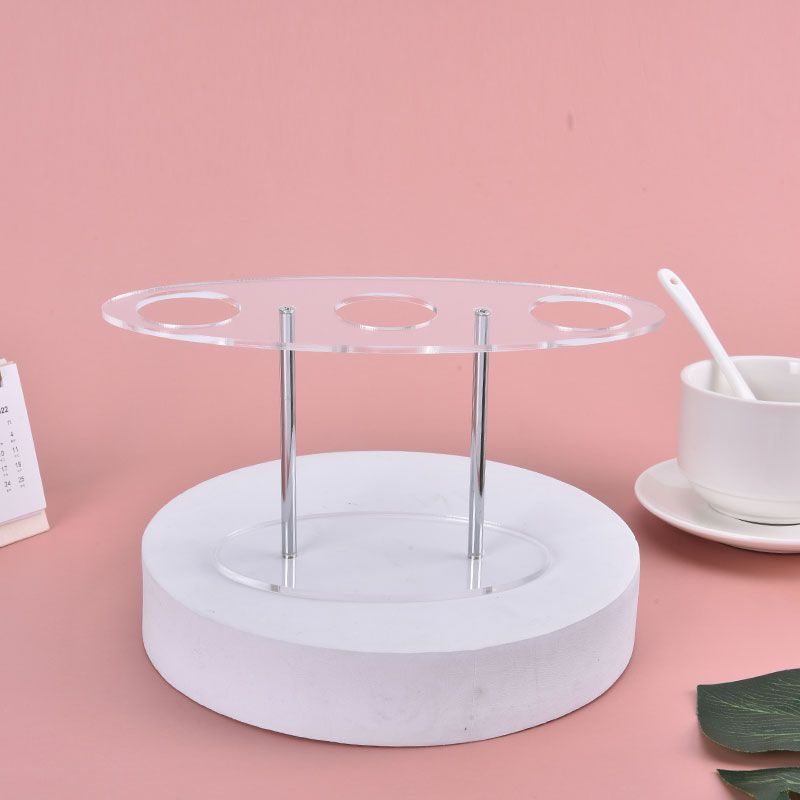 3 Holes Reusable Detachable Transparent Acrylic Ice Cream Cone Holder Party Diy