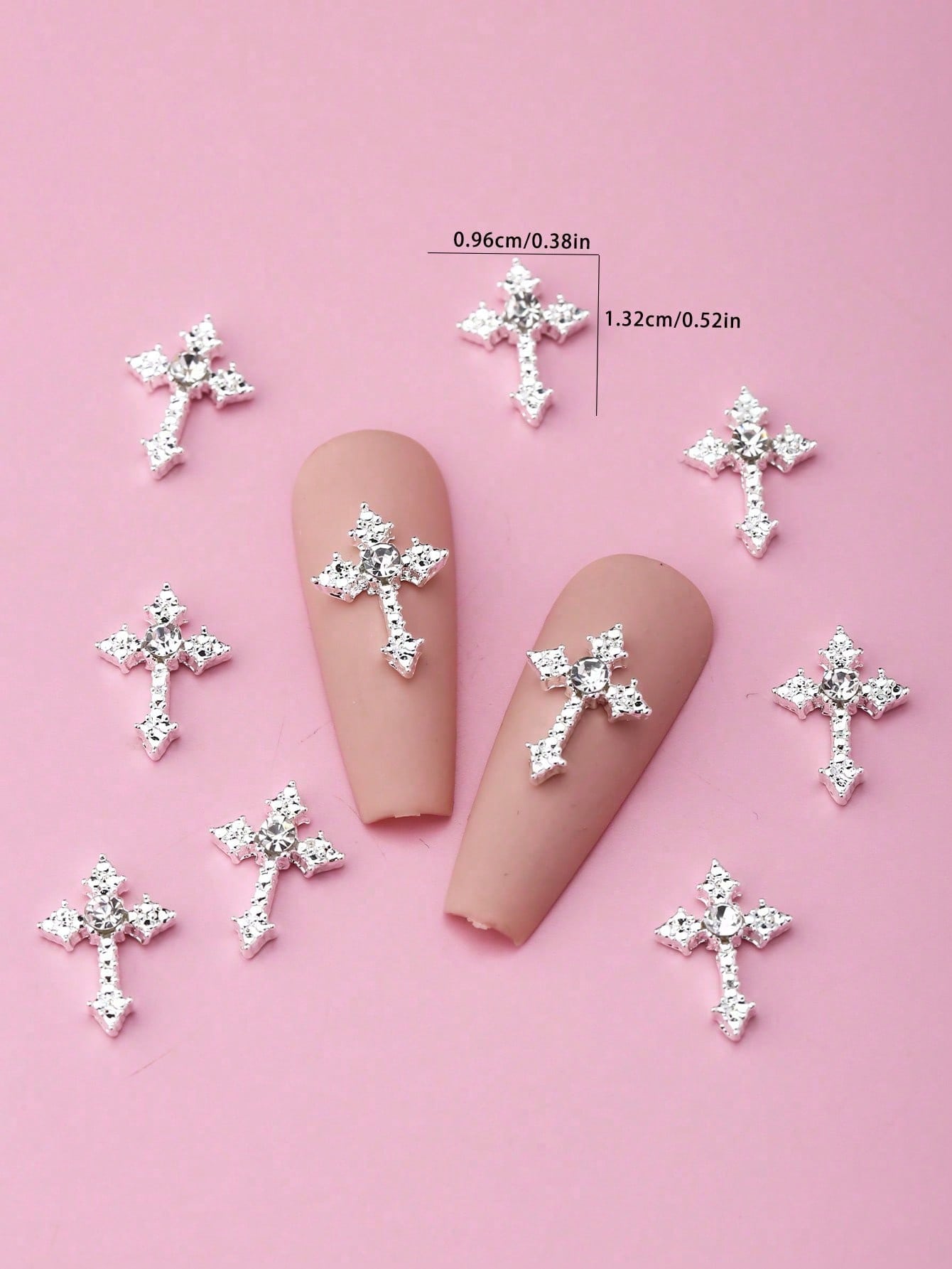 

Хрестові свердла для нігтів стразами 10 шт. сплаву нейл-арту прикраси DIY нігтів прикраси для нігтів камінці нігтів приладдя для нігтів