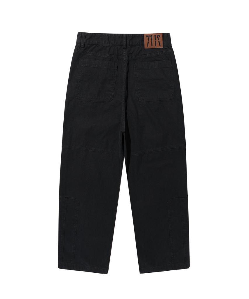 Gicheol Asym Vintage Cargo Pants (Washed Black)