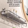 Shower Shelf with Aluminum Suction Cups Enhanced Hold Up To 30 Pounds Bathroom Organizer with Towel Bar and Hooks