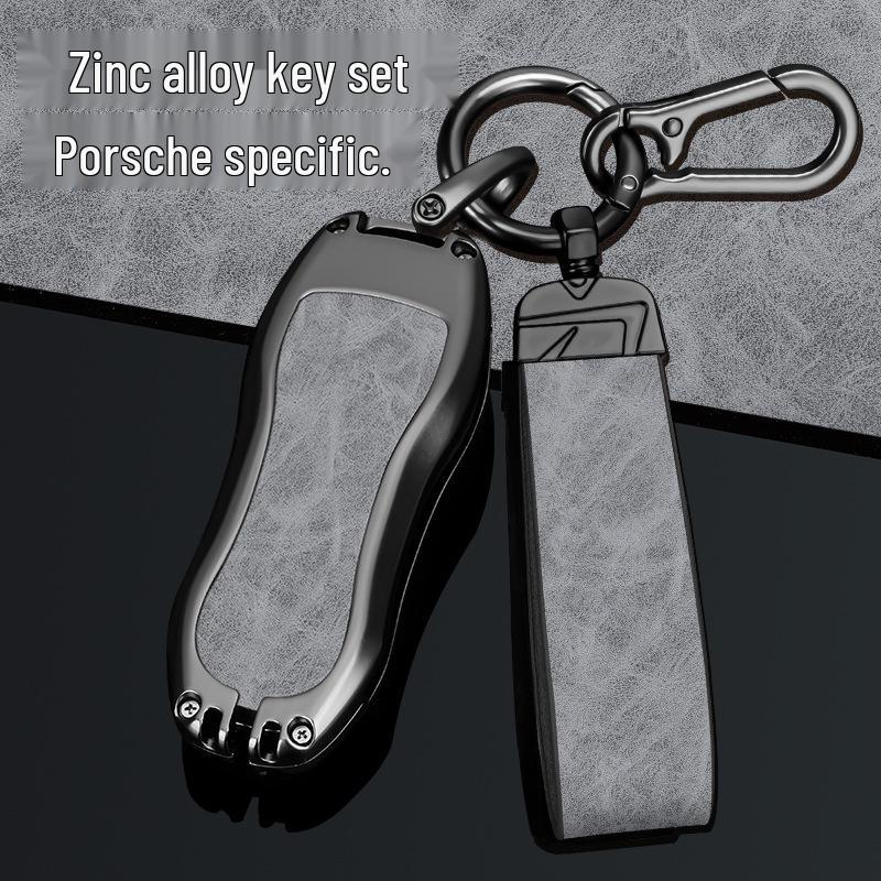 Porsche Macan, Cayenne, Panamera, 718/911 Full Wrap Key Shell Case & Chain