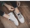 2025 Summer Men's Casual Leather Sneakers - Trendy, Non-Slip, Low-Top Sports Shoes