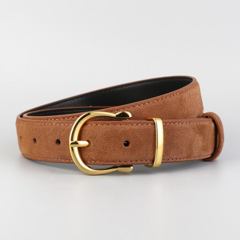 Minimalist Genuine Leather Waist Belt With Pin Closure For Fashionable Ladies And Jeans
