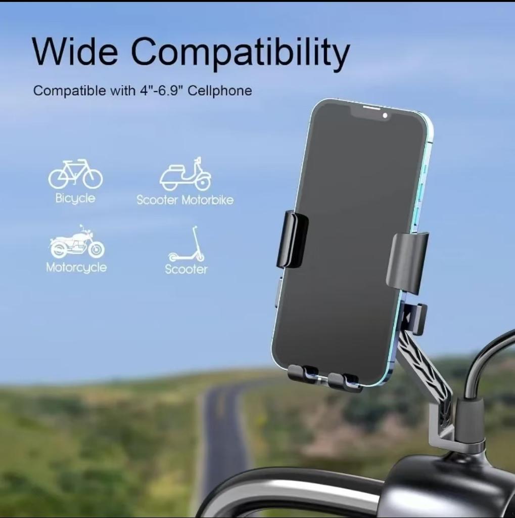 Motorcycles Bicycles CellPhone Holder Free Rotation Mobile Phone Navigation Bracket For Riding Shockproof For iPhone Huawei Xiaomi Samsung Stand