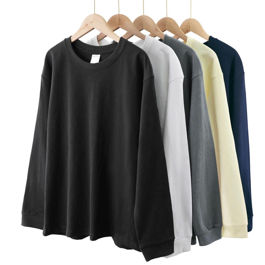 2025 Autumn/Winter American Style Long Sleeve Solid Color Teen Base Shirt