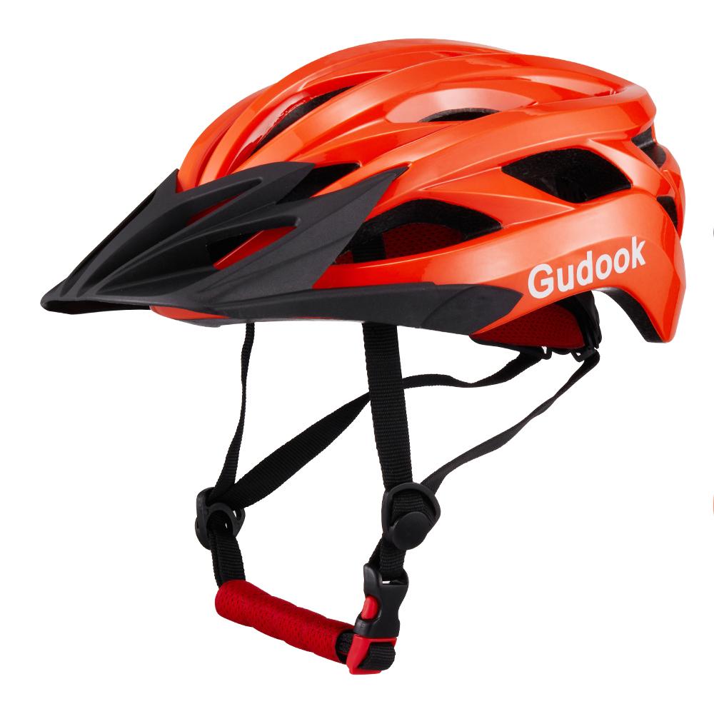 

Bike Helmet, Bicycle Helmet for Adult Men & Women Mountain Road Cycling Helmets with Dial Fit Adjustment Detachable Visor M помаранчевий