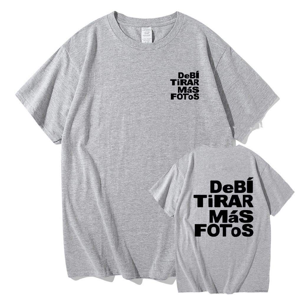 Debi Tirar Mas Fotos This Tshirt 2025 Bad Bunny New Album Men/women Clothing Harajuku Clothes Unisex Cotton Graphic T Shirts Top