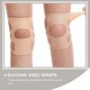 1 Pair Silicone Knee Pads Patellar Knee Brace for Sport Fitness Basketball Badminton for Meniscus Tear Knee Injury Pain Relief