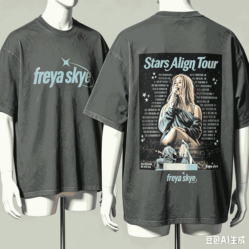 Freya Skye For Fan Gift Tshirt Unisex Unisex Harajuku Oversized Unisex Short Sleeve Streetwear High Quality Couples Breathable Soft