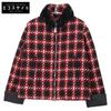 B20934588220 16 GIUTURNA Red Houndstooth Tweet Mink Fur Jacket Jacket 0 RedUsed