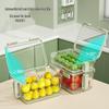 OUGU Transparent Refrigerator Storage Box with Handle