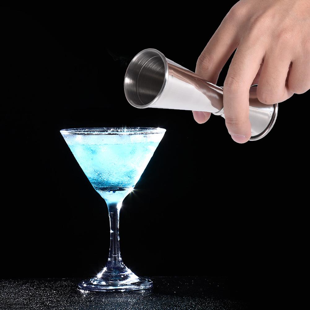 Barový šejkr na víno a koktejly z nerezové oceli 304, dvojitý odměrný kalíšek, barmanská odměrka