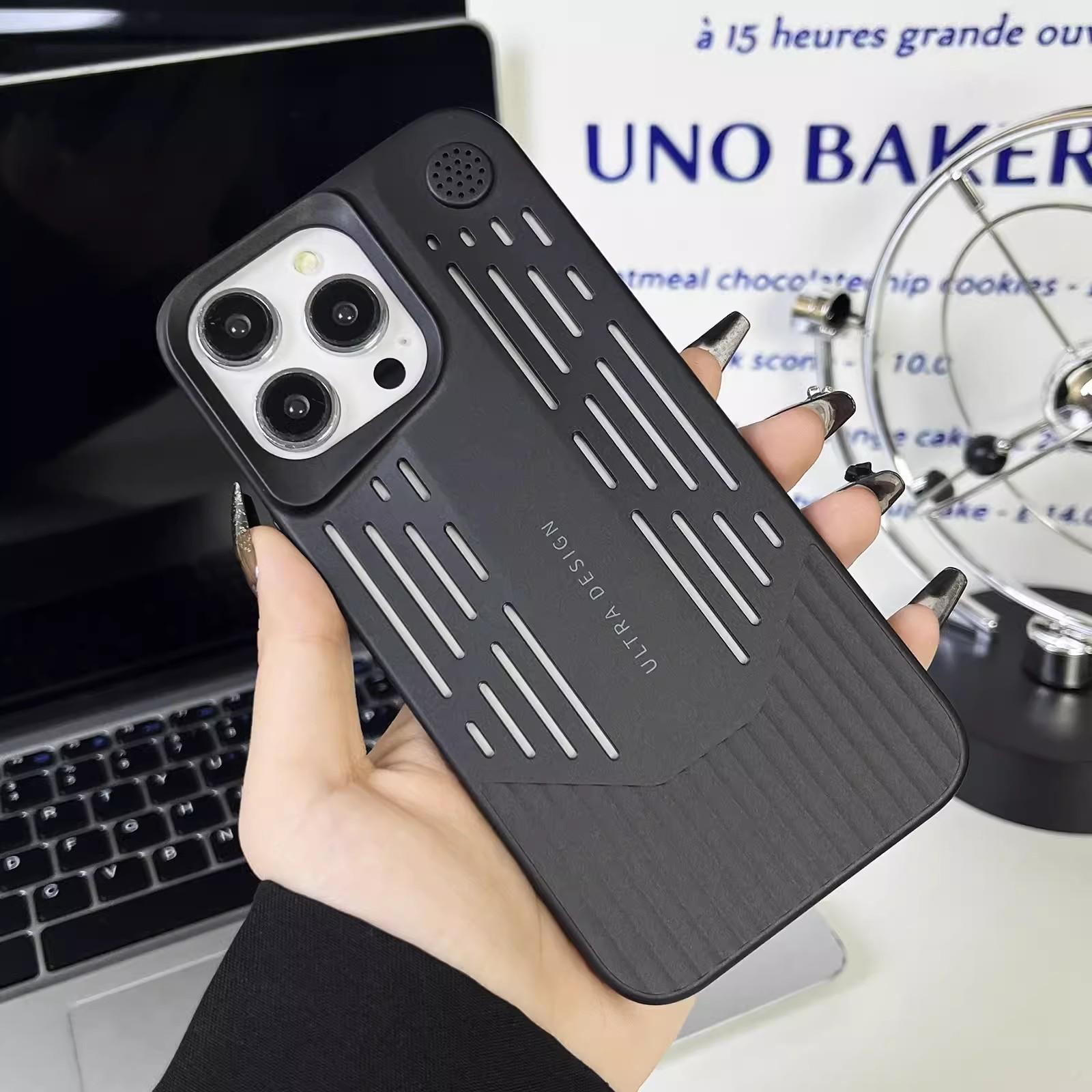 

Подходит для iPhone16 Ароматерапевтическая охлаждающая сетка Чехол для мобильного телефона Apple 15 ProMax Пара 14 Чехол для защиты от падений iPhone16 чёрный