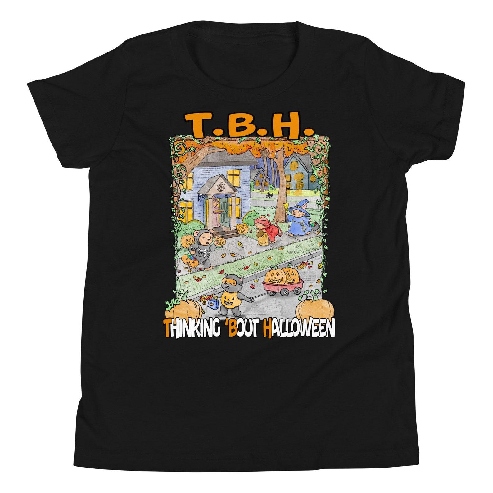 Thinking About Halloween Youth Short Sleeve T-Shirt 3XL