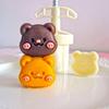Cartoon Bear Cookie Mooncakes Mold Dishwasher Safe ABS Stainless Steel Materials For Family Baking Activity