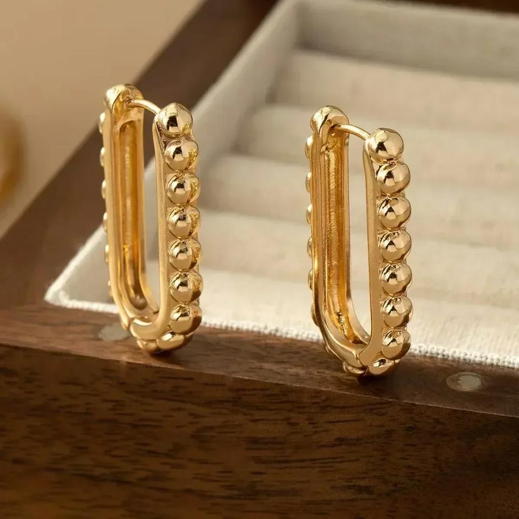 Vintage Punk Exaggerate Simple Niche Design Personality Circle Toroidal Metal Earrings for Women Paty Jewerly GIfts Daily Wear