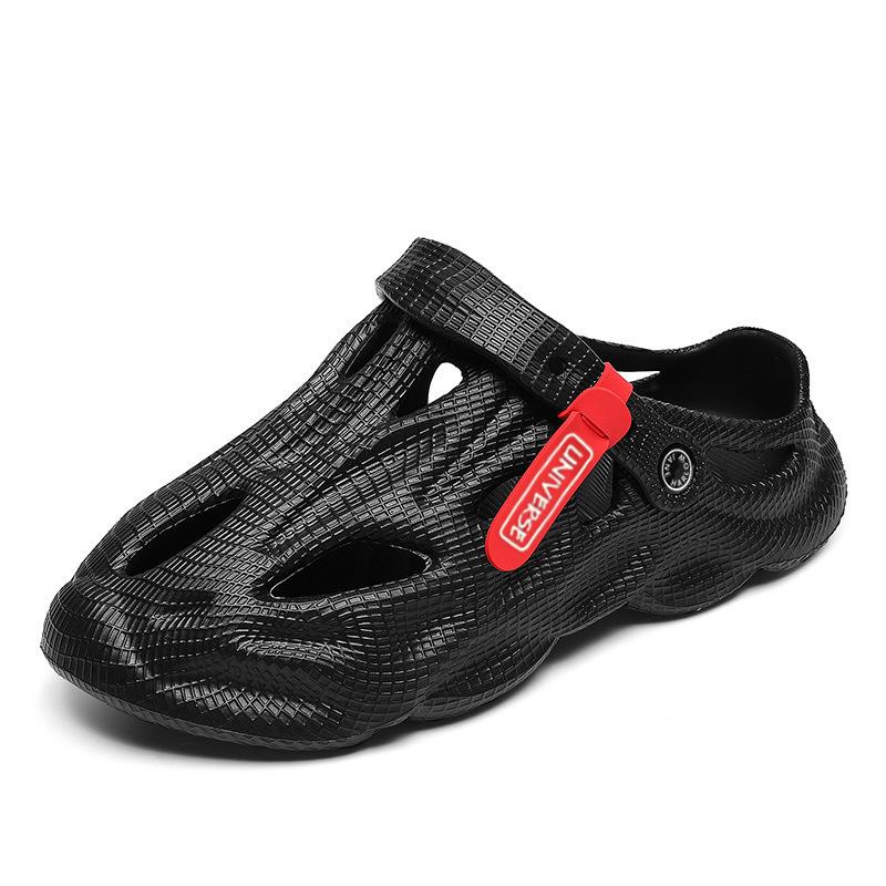 

Summer breathable building empty bag head slippers wear seaside travel beach shoes men s home indoor two wear hole shoes 39